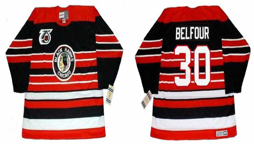 2019 Men Chicago Blackhawks #30 Belfour red CCM NHL jerseys